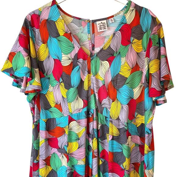 PARSELY & SAGE Flutter Leaves Dress Mulit-color Size XL = 18–20 - Picture 6 of 16